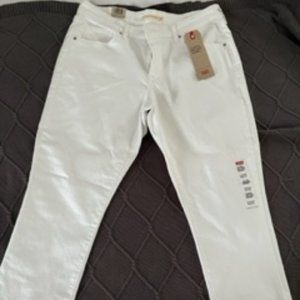 Levi's Mid Rise white jeans